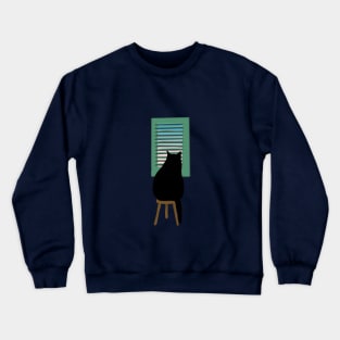 Fat cat longing Crewneck Sweatshirt